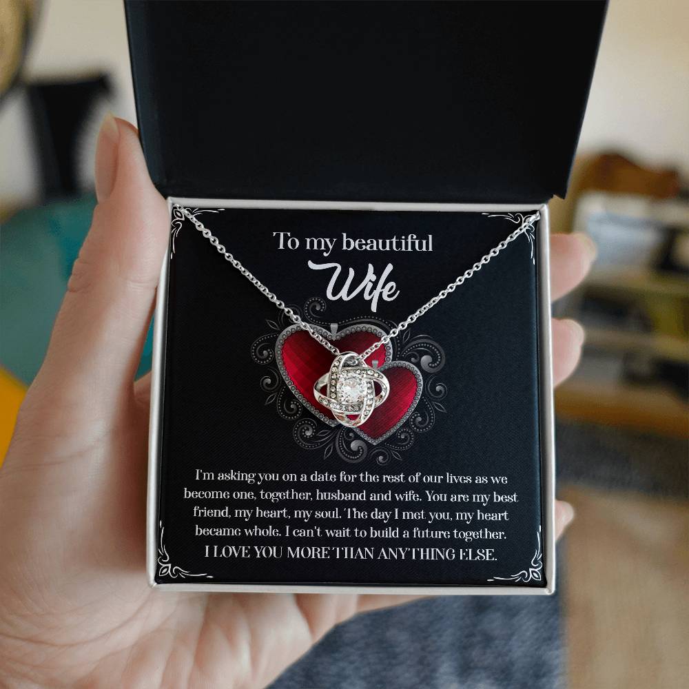 To My Wife, The Day I Met You, My Heart Became Whole, Love Knot Necklace