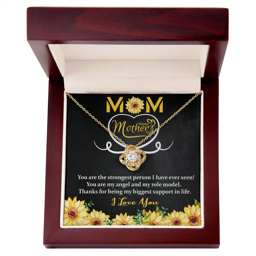 Love Knot Necklace - MOM - Happy Mothers Day - Sunflower-Mom