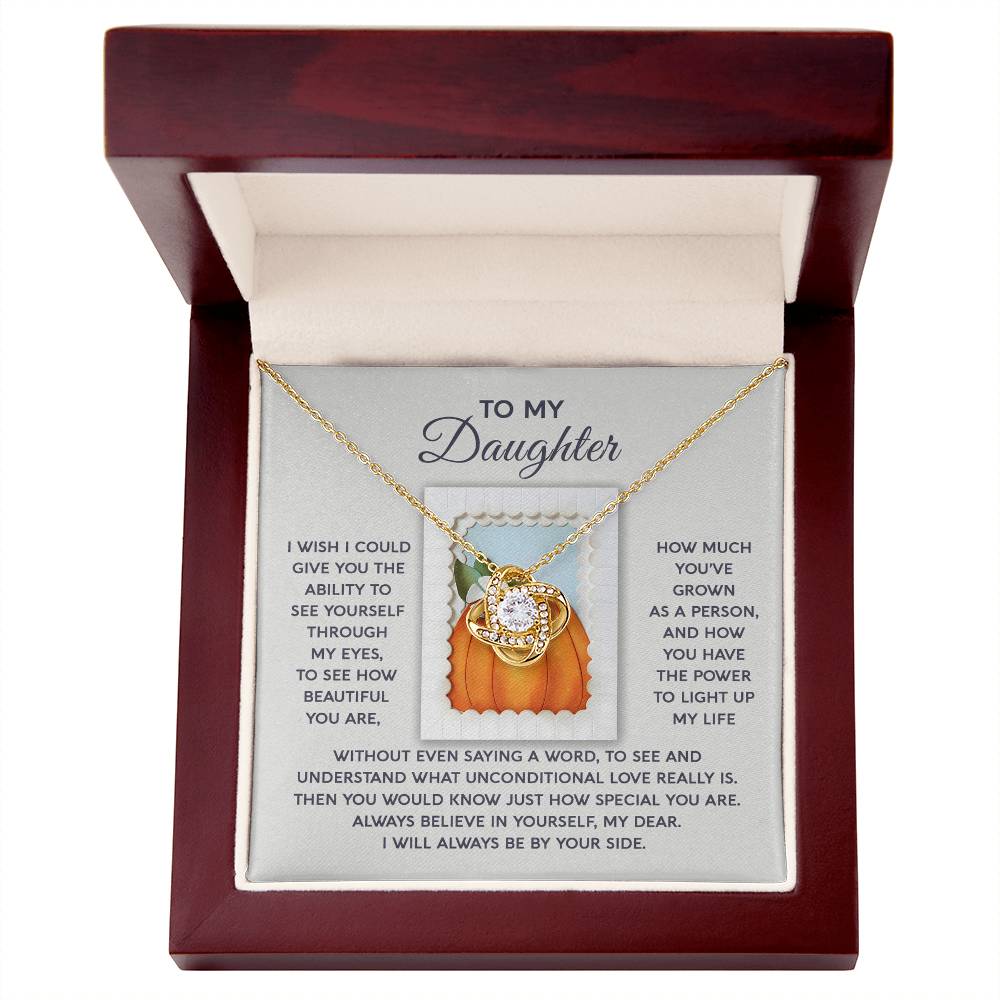 To My Daughter, How Special You Are, Love Knot Necklace, Gift For Daughter