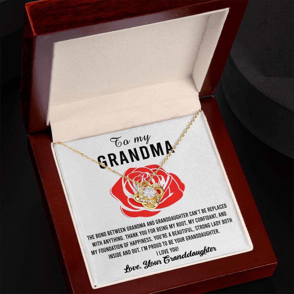 To My Grandma, Strong Lady, Love Knot Necklace