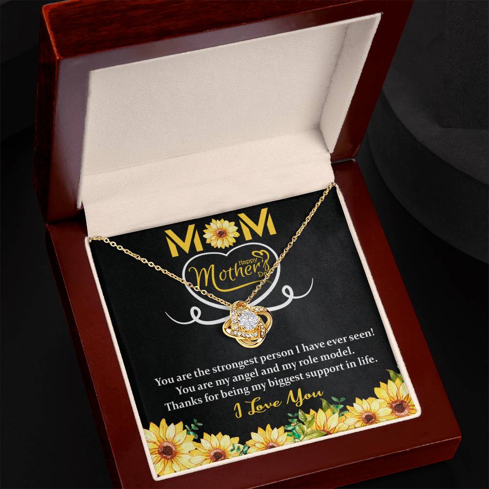 Love Knot Necklace - MOM - Happy Mothers Day - Sunflower-Mom