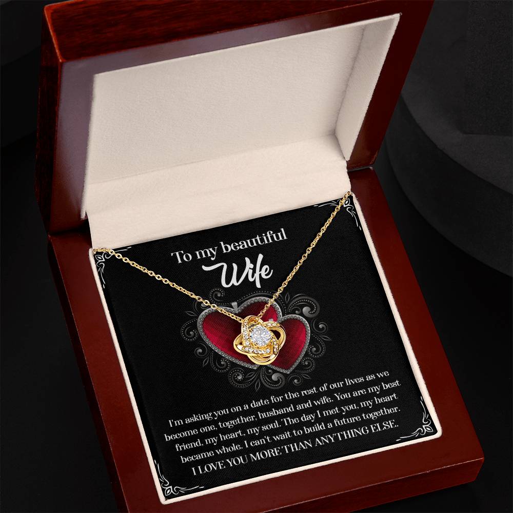 To My Wife, The Day I Met You, My Heart Became Whole, Love Knot Necklace