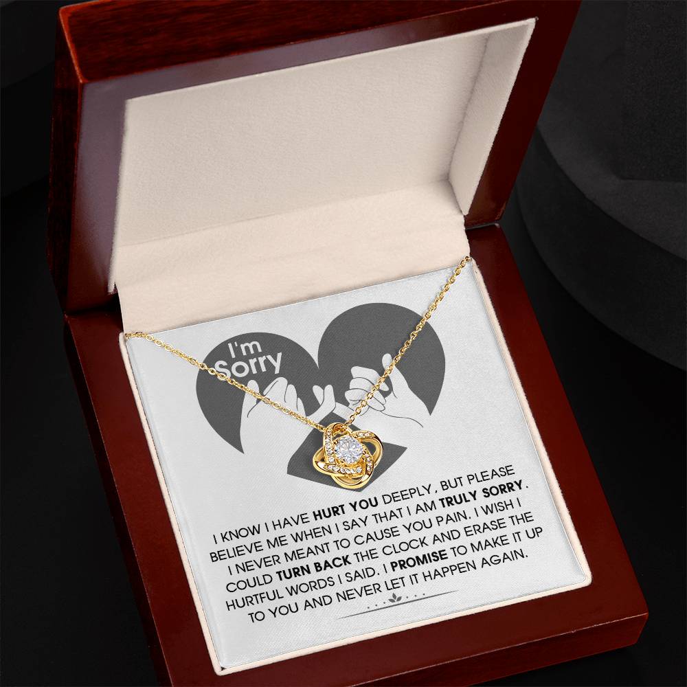 Gift For Her, Im Truly Sorry, I Promise To Make It Up To You, Love Knot Necklace