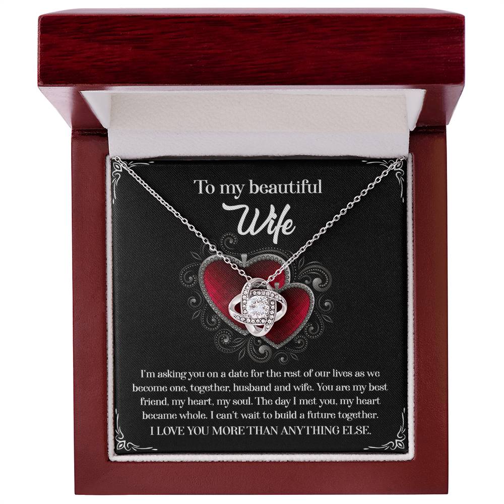 To My Wife, The Day I Met You, My Heart Became Whole, Love Knot Necklace