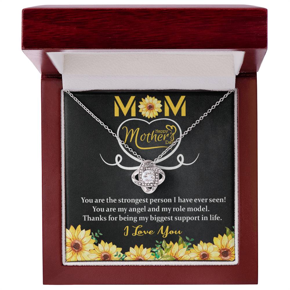 Love Knot Necklace - MOM - Happy Mothers Day - Sunflower-Mom