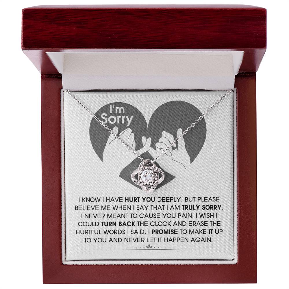 Gift For Her, Im Truly Sorry, I Promise To Make It Up To You, Love Knot Necklace
