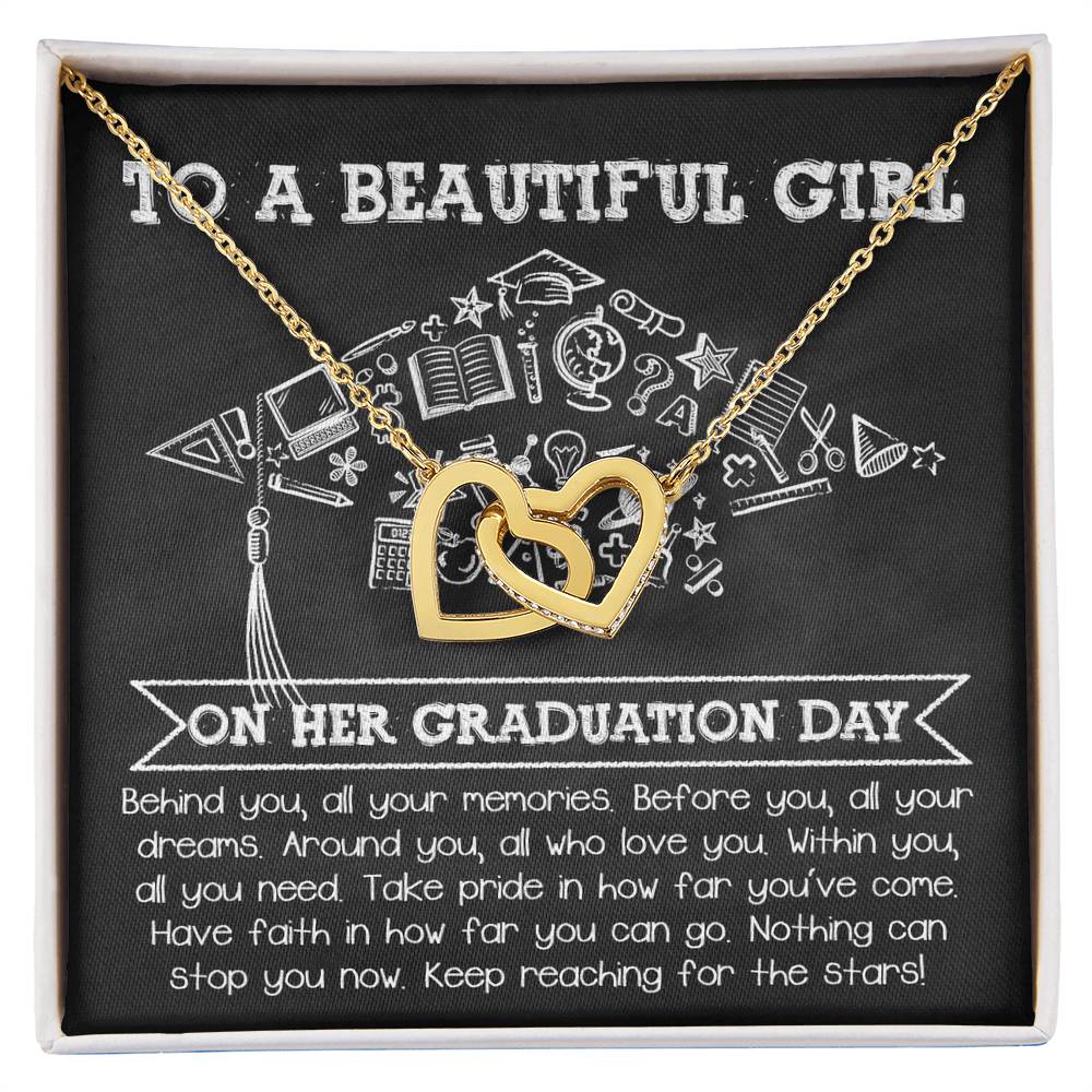 On Her Graduation Day, Keep Reaching For The Stars, Interlocking Hearts Necklace