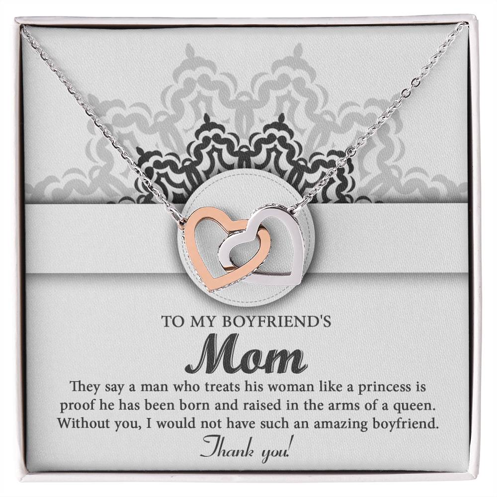 To My Boyfriend's Mom, In The Arms, Interlocking Hearts Necklace