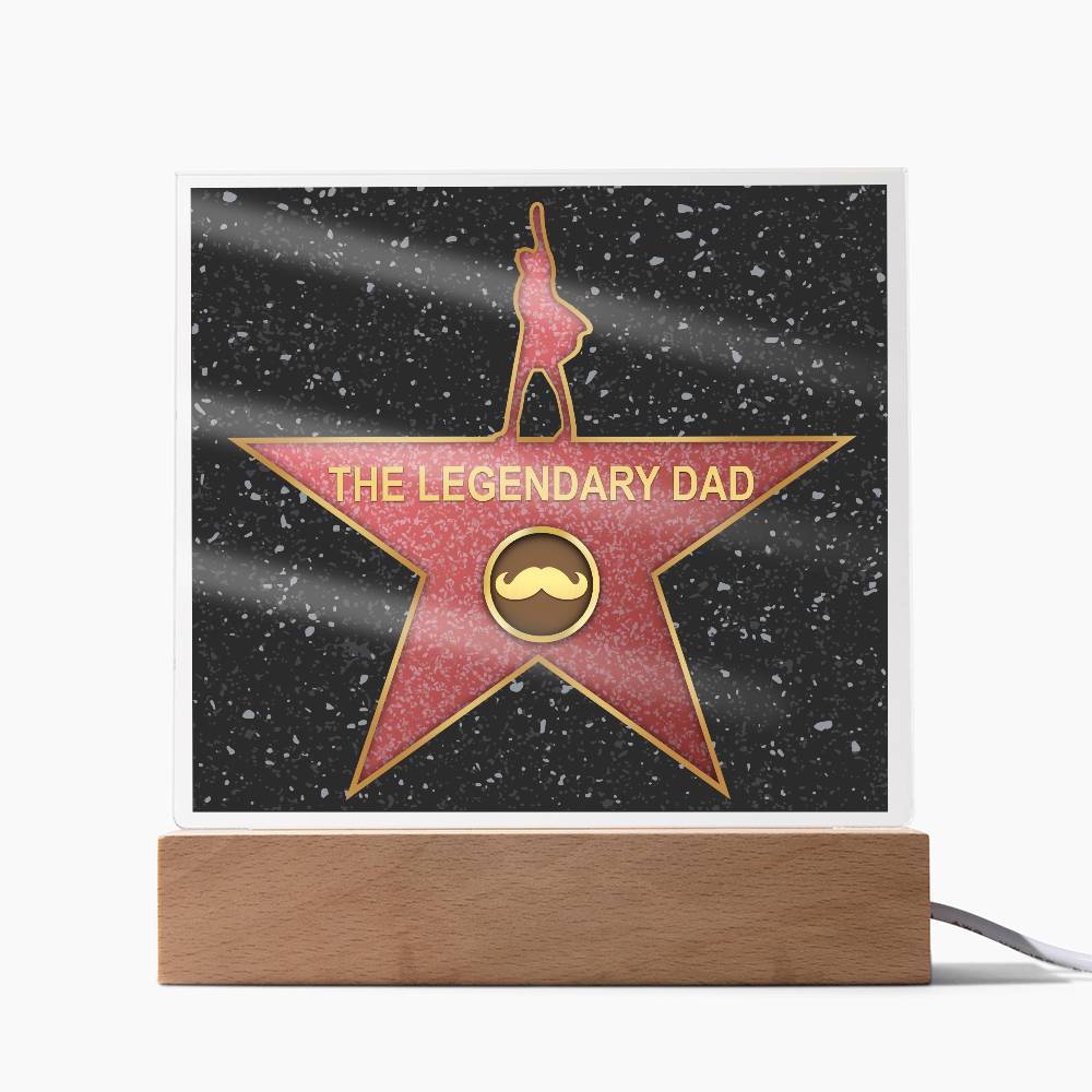 To My Dad, The Legendary Dad Award, Square Acrylic Plaque