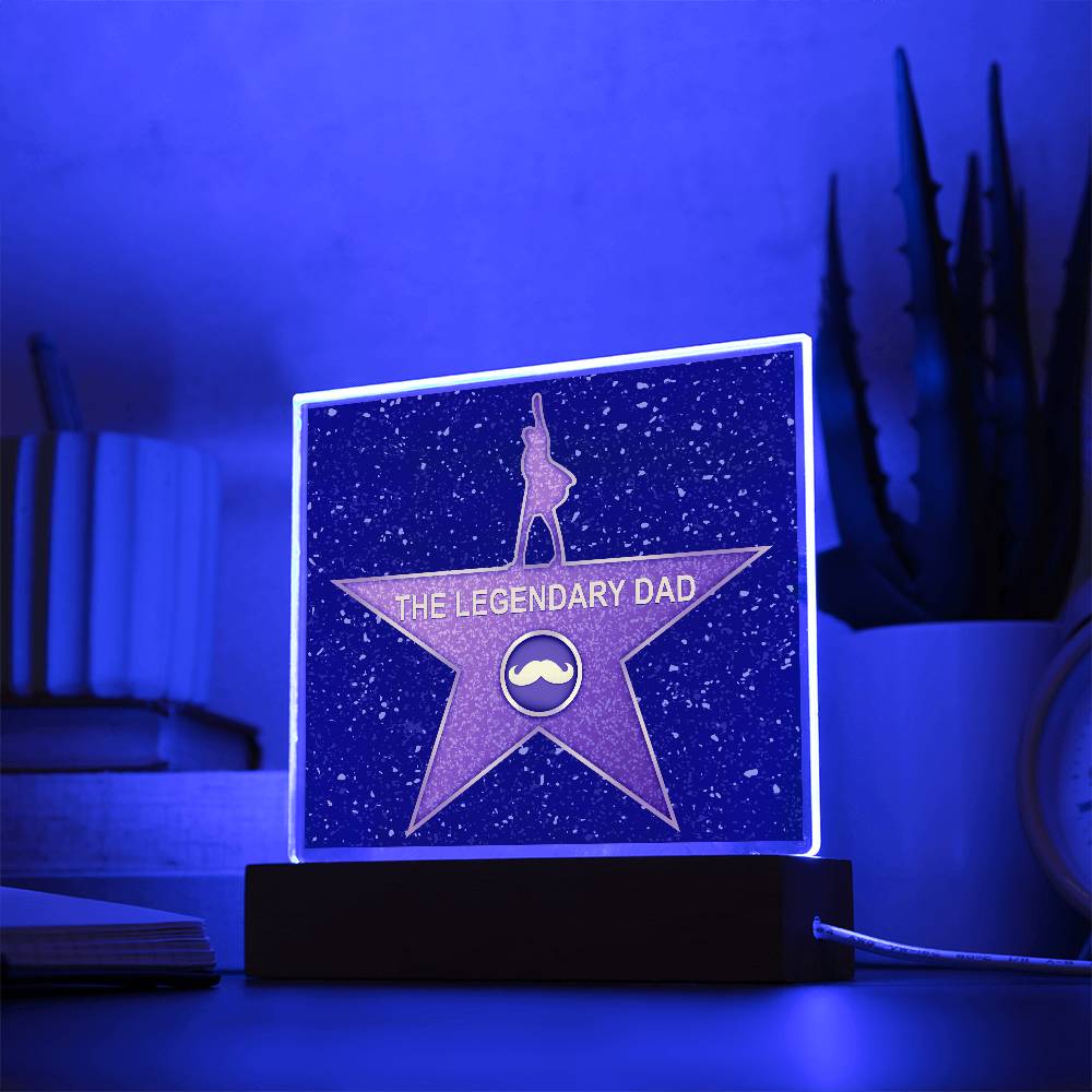 To My Dad, The Legendary Dad Award, Square Acrylic Plaque