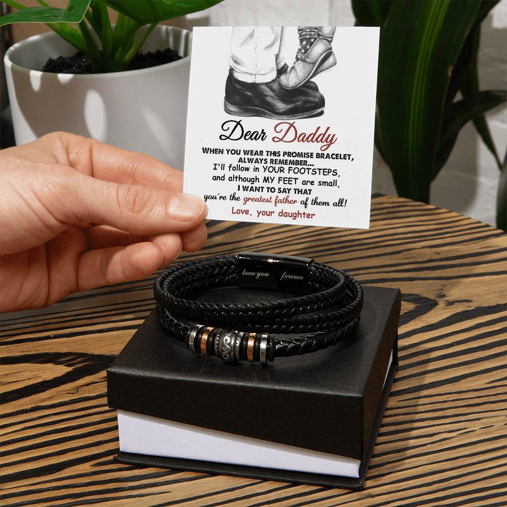 To My Dad, Your The Greatest Father Of Them All, Love Your Daughter, Love You Forever Bracelet, Gift For Dad