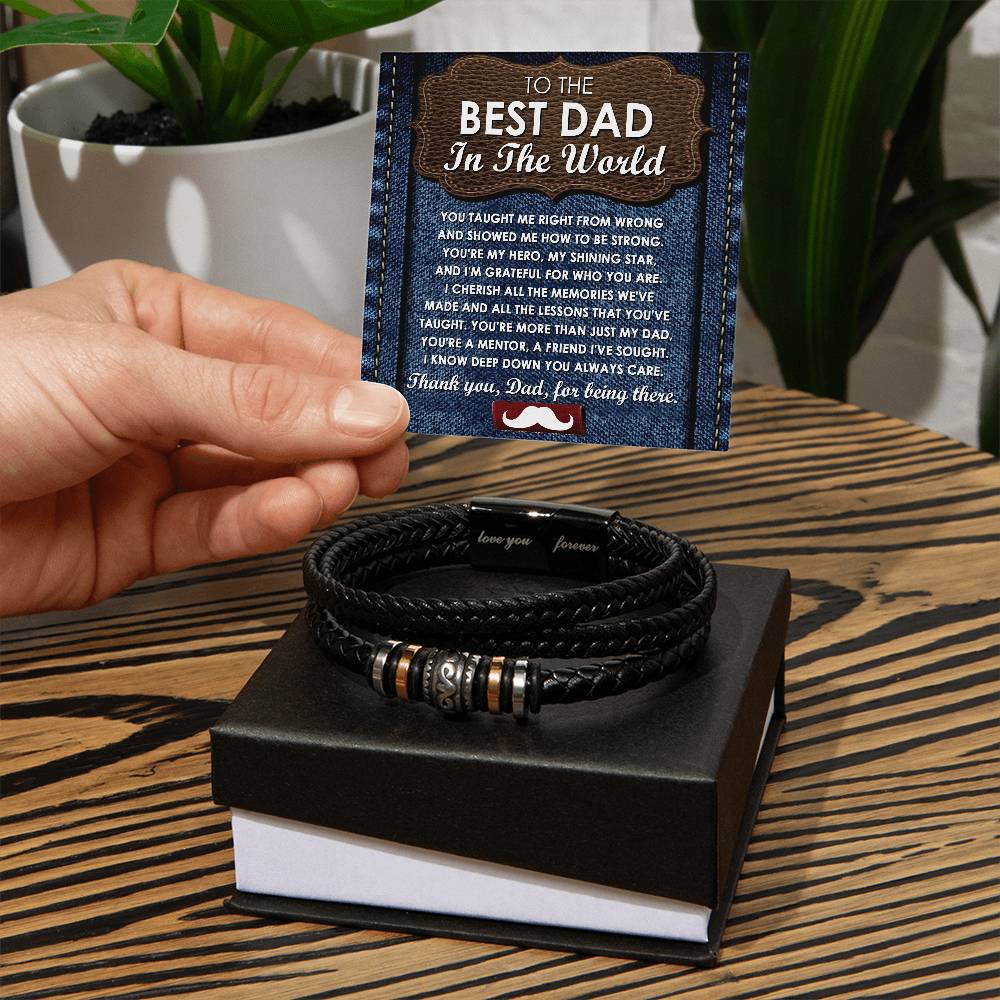 To My Dad, The Best Dad In The World, Your My Hero, Love You Forever Bracelet, Gift For Dad