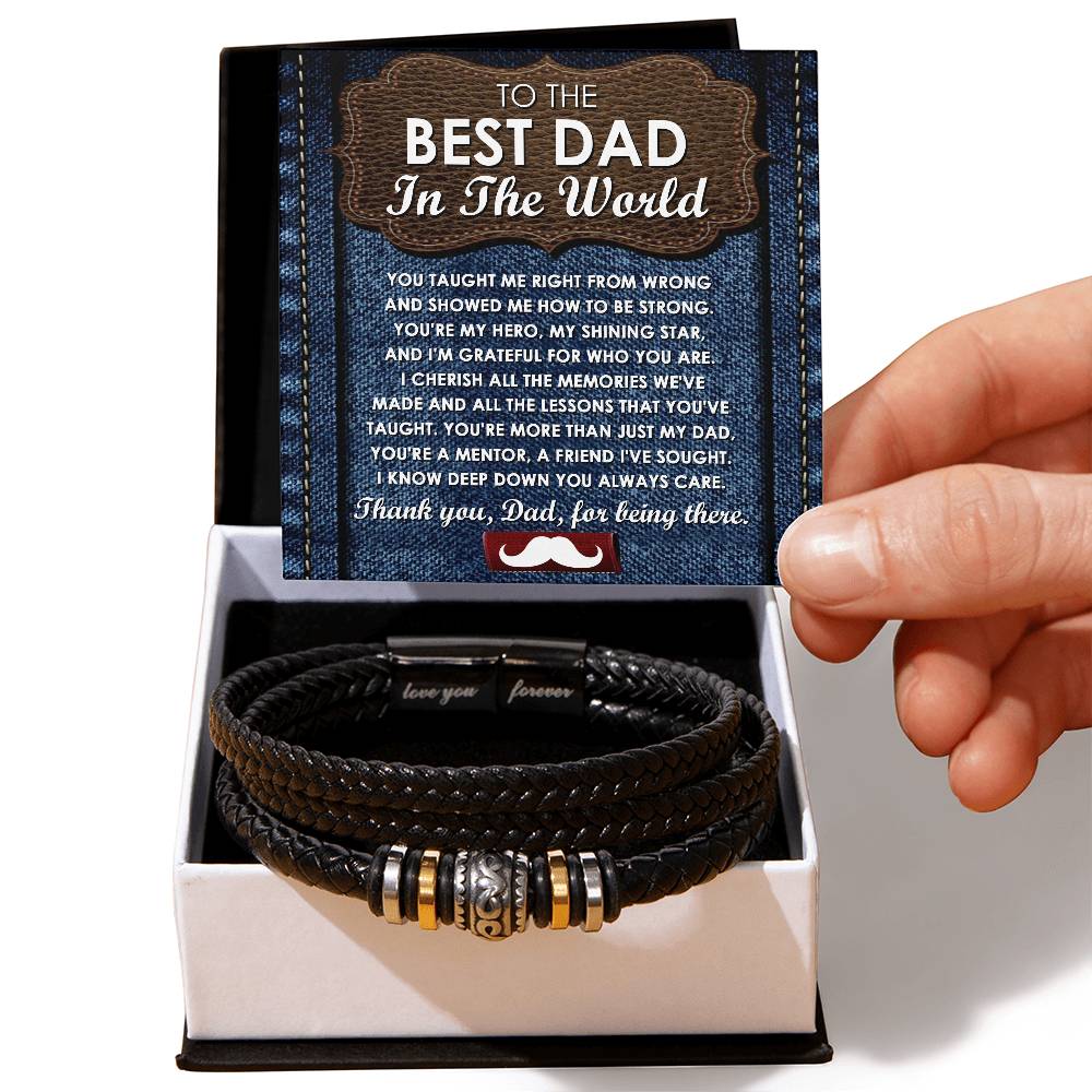 To My Dad, The Best Dad In The World, Your My Hero, Love You Forever Bracelet, Gift For Dad