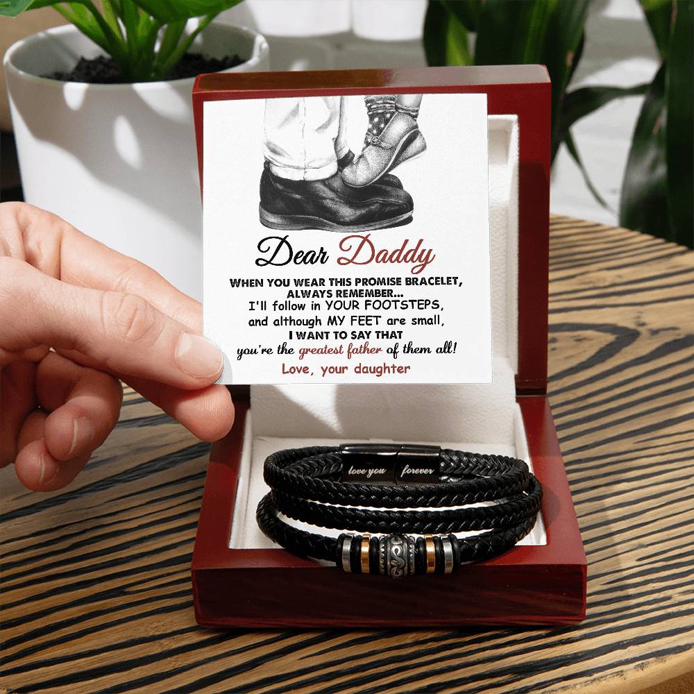 To My Dad, Your The Greatest Father Of Them All, Love Your Daughter, Love You Forever Bracelet, Gift For Dad