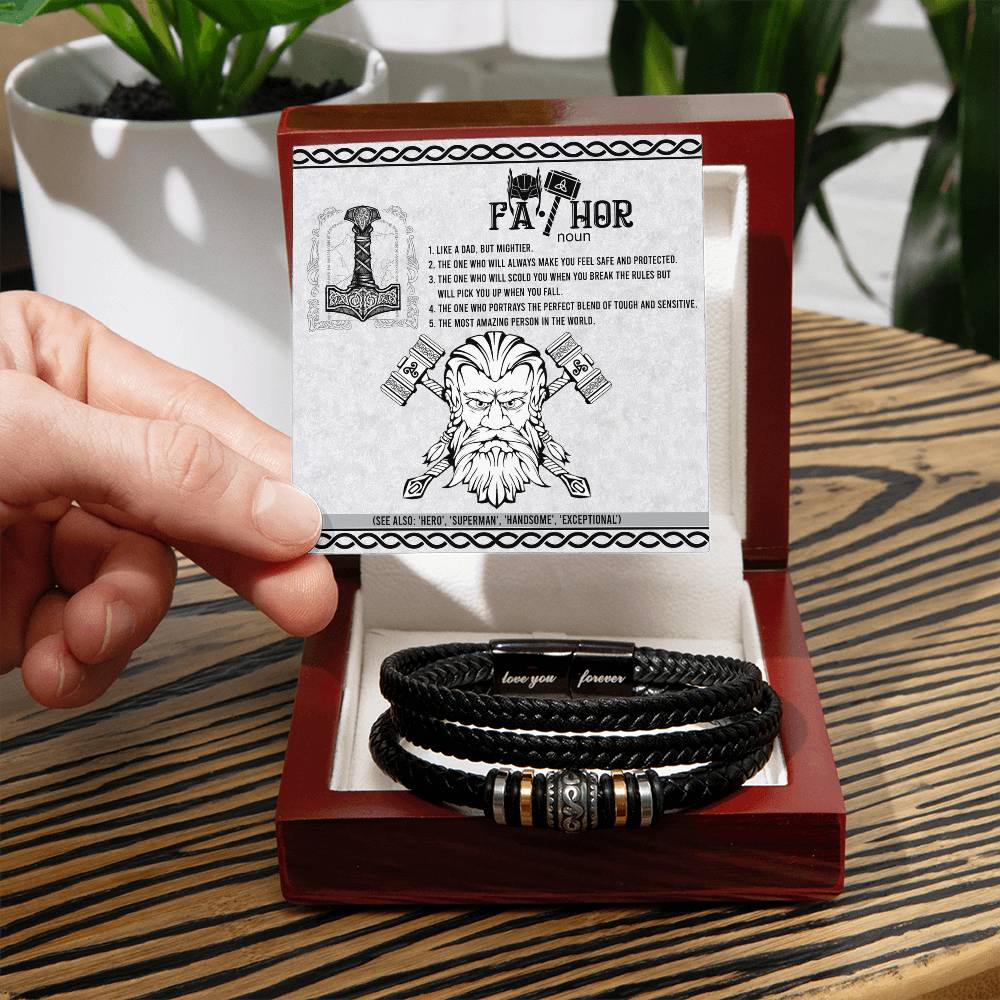 To My Dad, Fathor, Like A Dad But Mightier, Hero, Superman, Love You Forever Bracelet, Funny Gift For Dad