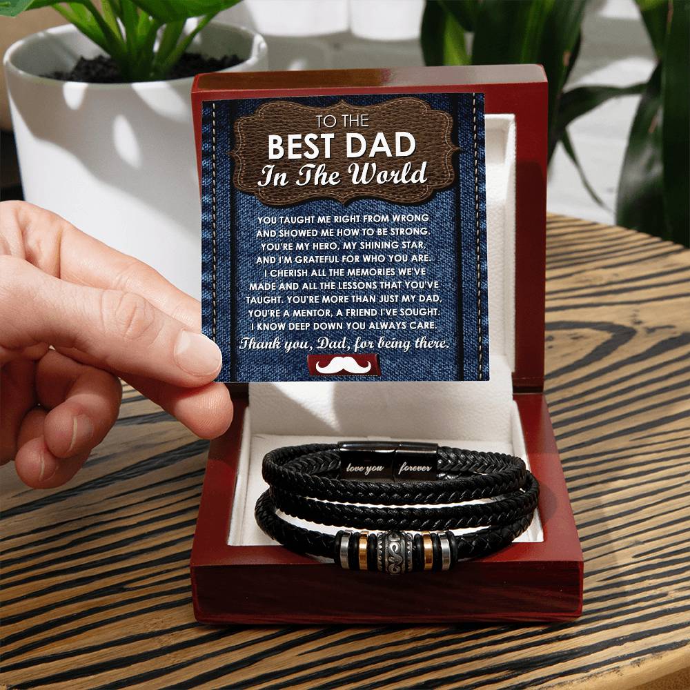 To My Dad, The Best Dad In The World, Your My Hero, Love You Forever Bracelet, Gift For Dad