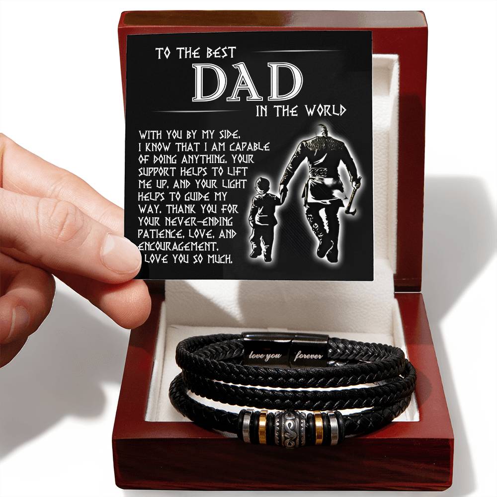To The Best Dad In The World, Thank You, Love You Forever Bracelet