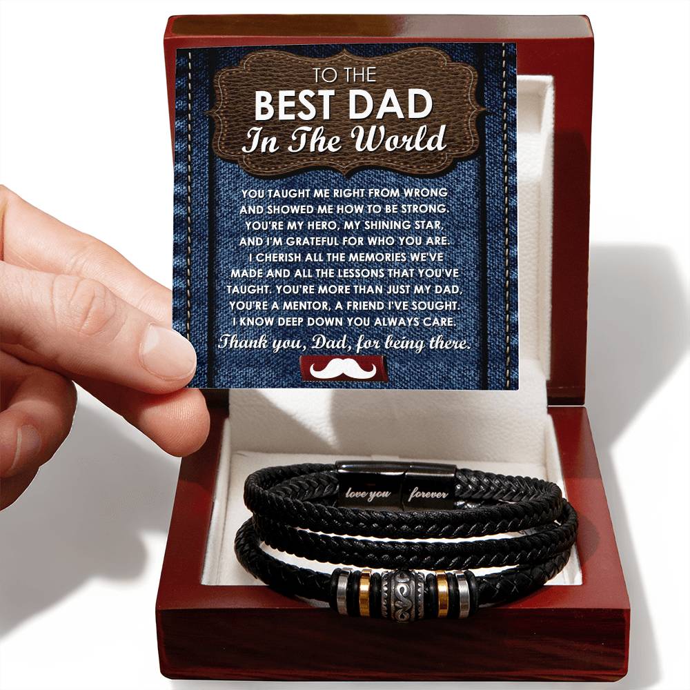 To My Dad, The Best Dad In The World, Your My Hero, Love You Forever Bracelet, Gift For Dad