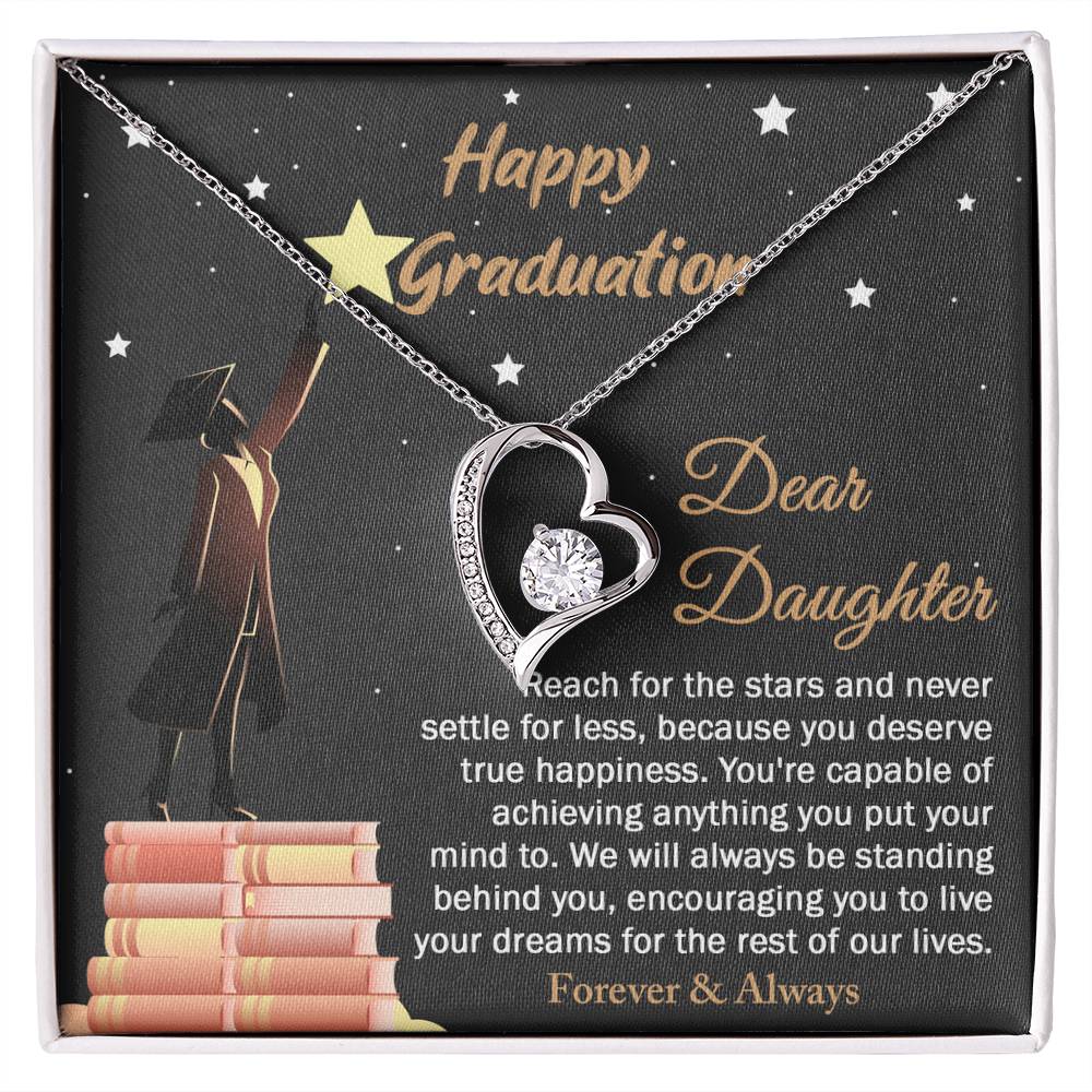 Dear Daughter, Happy Graduation, Forever Love Heart Necklace