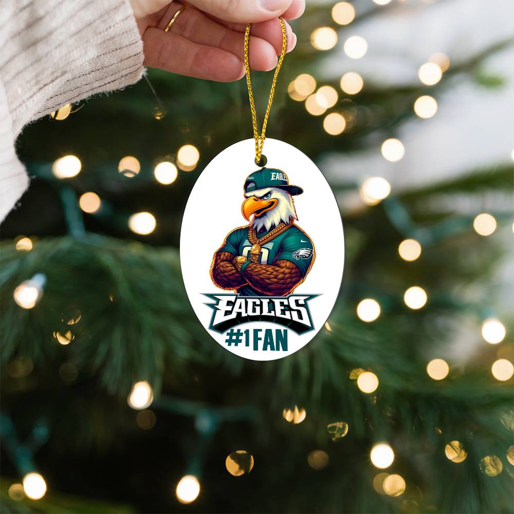 Philadelphia Eagles #1 Fan - Oval Ornament (non-personalized)