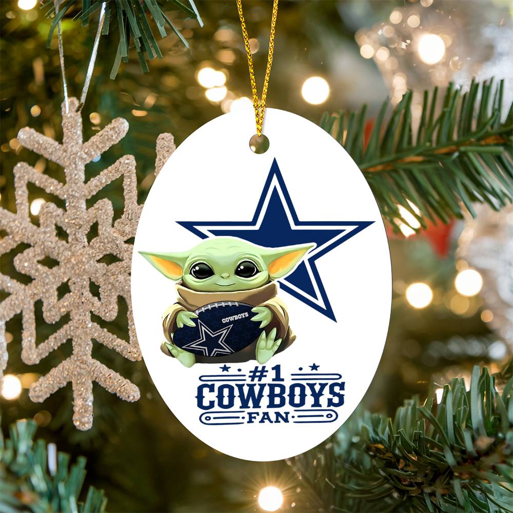 Dallas Cowboys #1 Fan -  Oval Ornament (non-personalized)