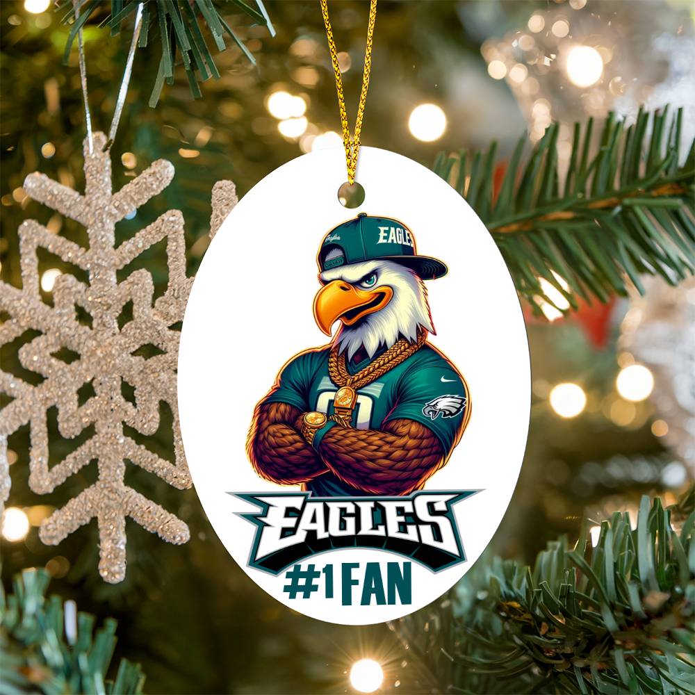Philadelphia Eagles #1 Fan - Oval Ornament (non-personalized)