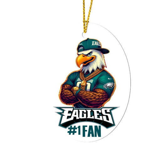 Philadelphia Eagles #1 Fan - Oval Ornament (non-personalized)