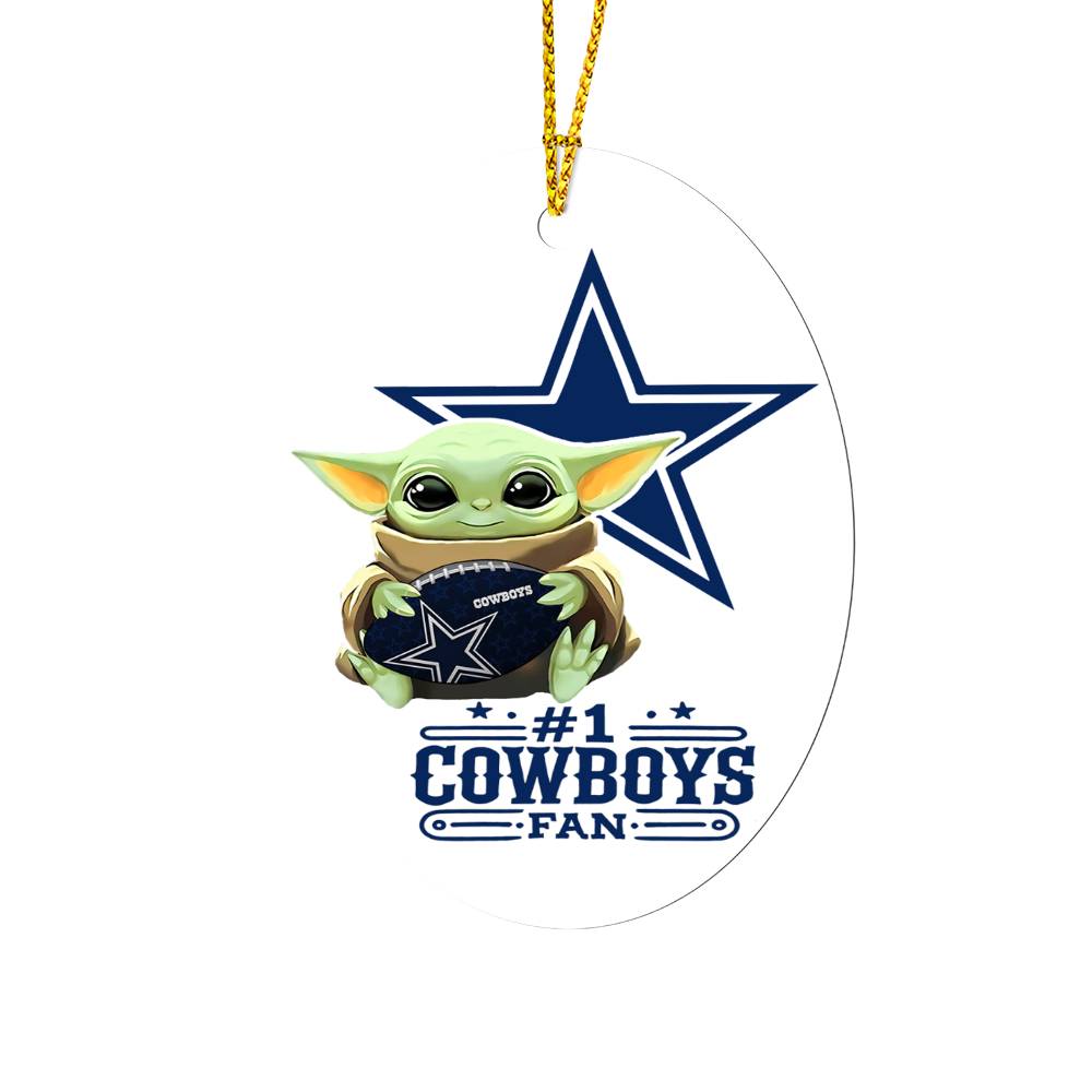 Dallas Cowboys #1 Fan -  Oval Ornament (non-personalized)