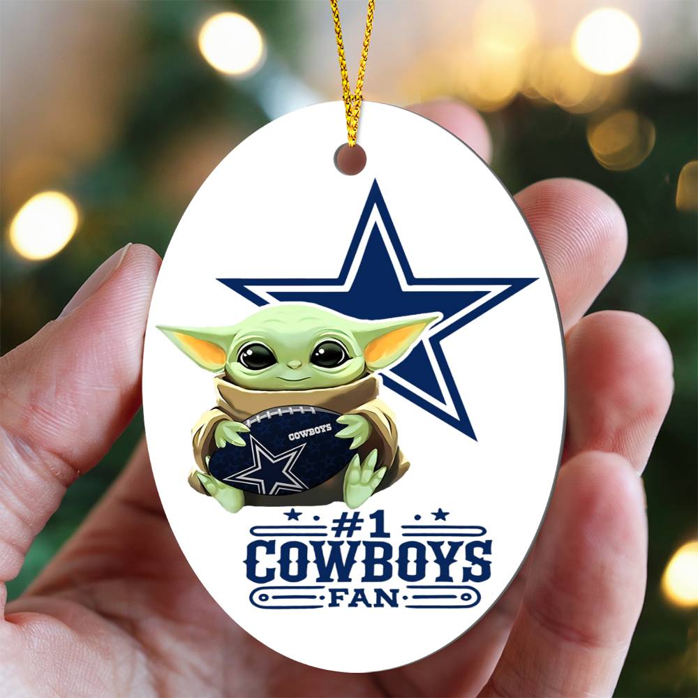 Dallas Cowboys #1 Fan -  Oval Ornament (non-personalized)