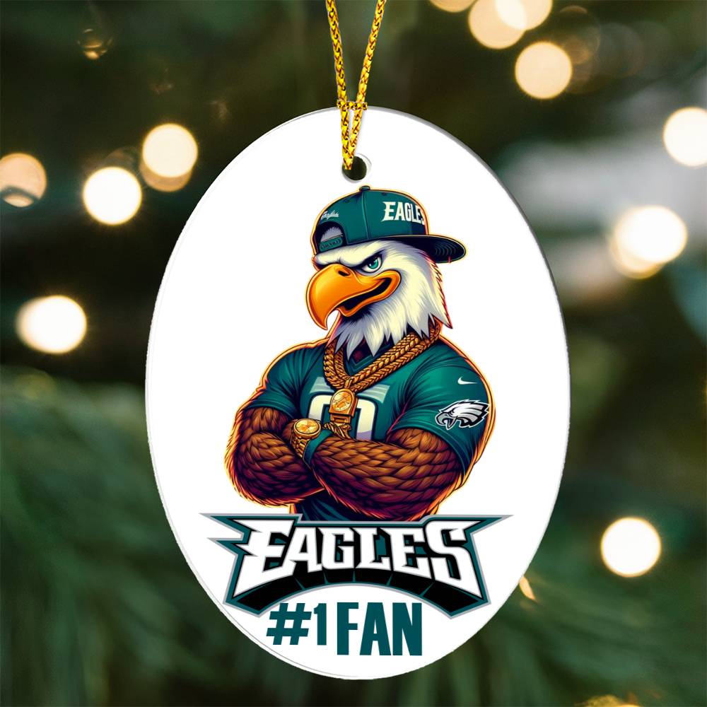 Philadelphia Eagles #1 Fan - Oval Ornament (non-personalized)