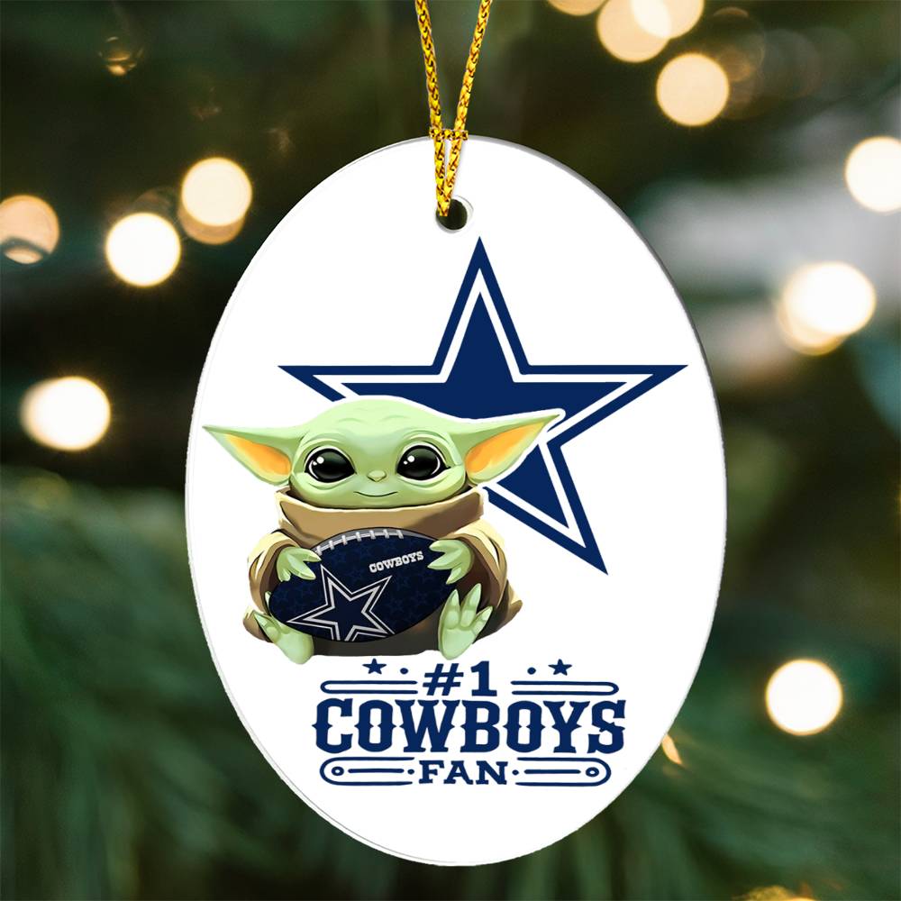 Dallas Cowboys #1 Fan -  Oval Ornament (non-personalized)