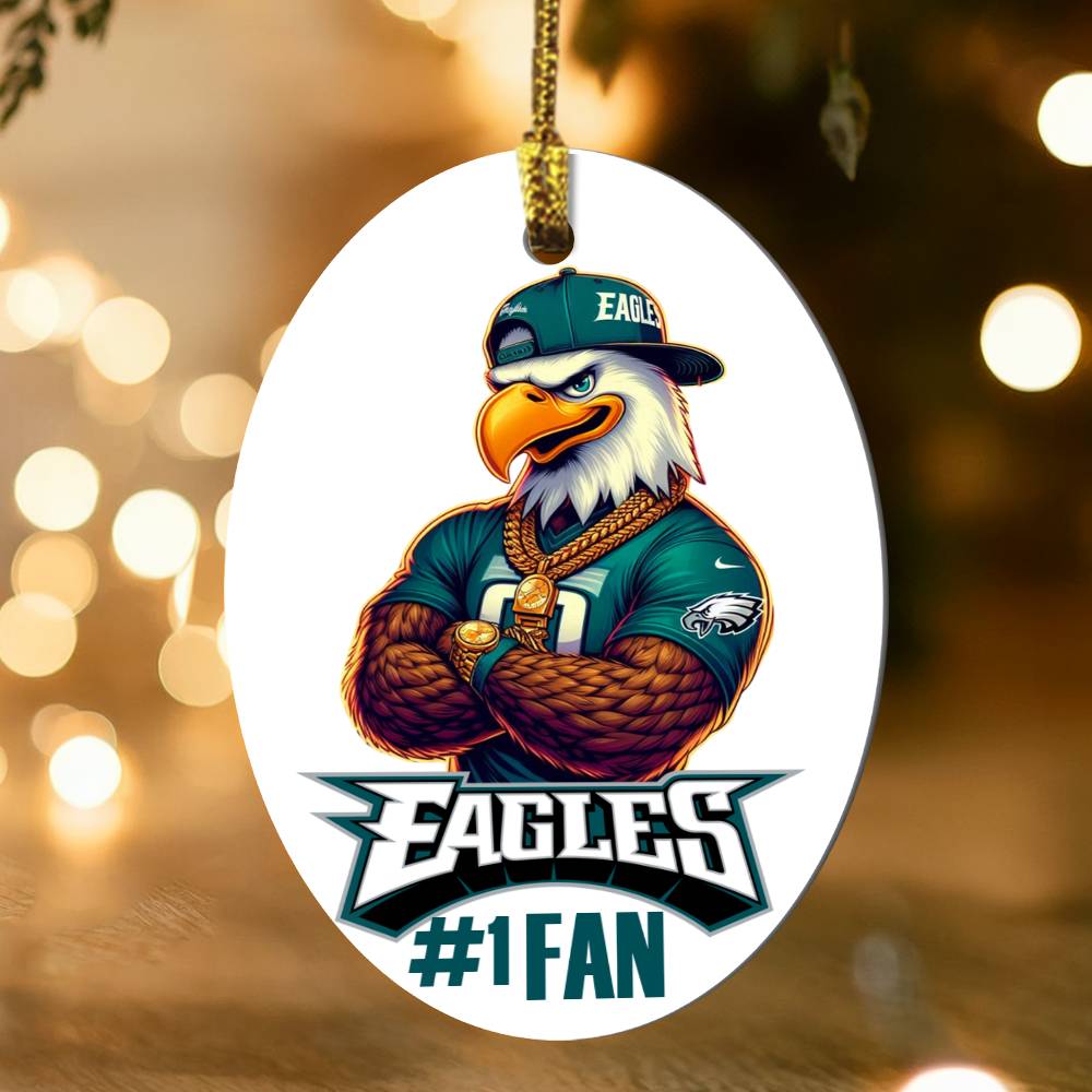 Philadelphia Eagles #1 Fan - Oval Ornament (non-personalized)