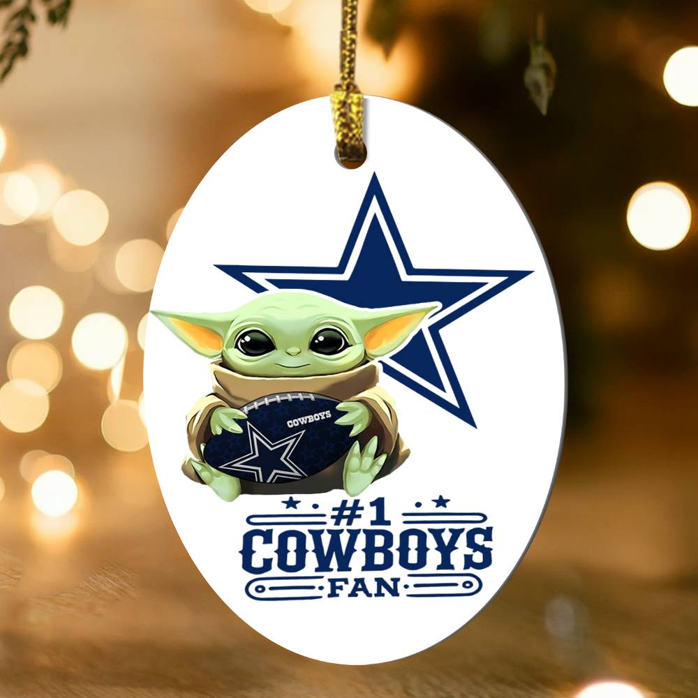 Dallas Cowboys #1 Fan -  Oval Ornament (non-personalized)