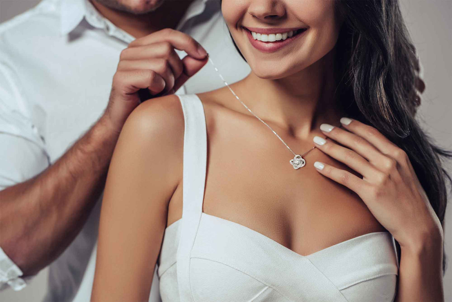 To My Wife, I May Not Be Your First Date, Your First Kiss, or Your First Love - Love Knot Necklace