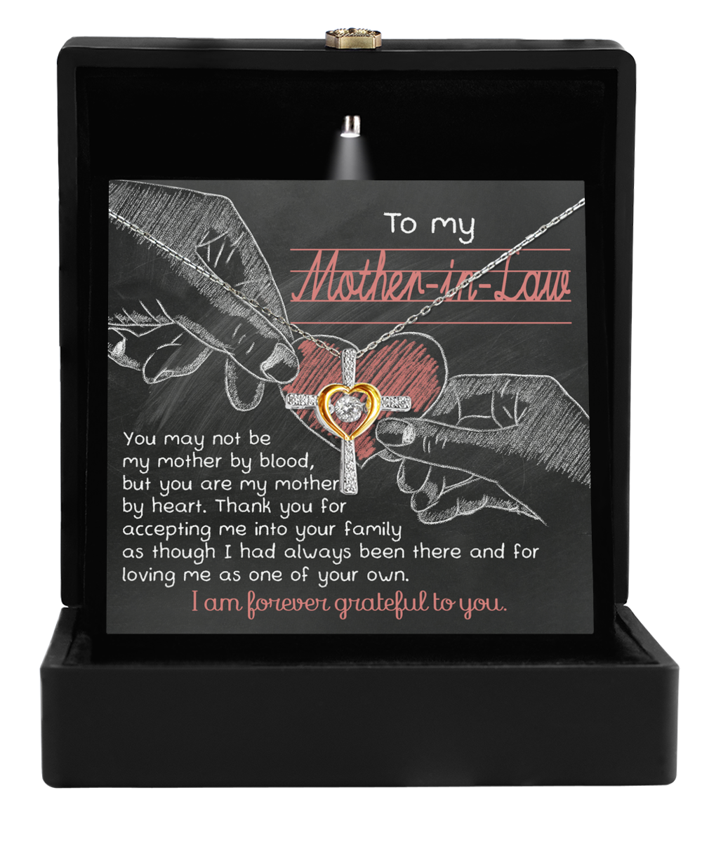 To My Mother-In-Law - You Are My Mother By Heart - Cross Dancing Necklace
