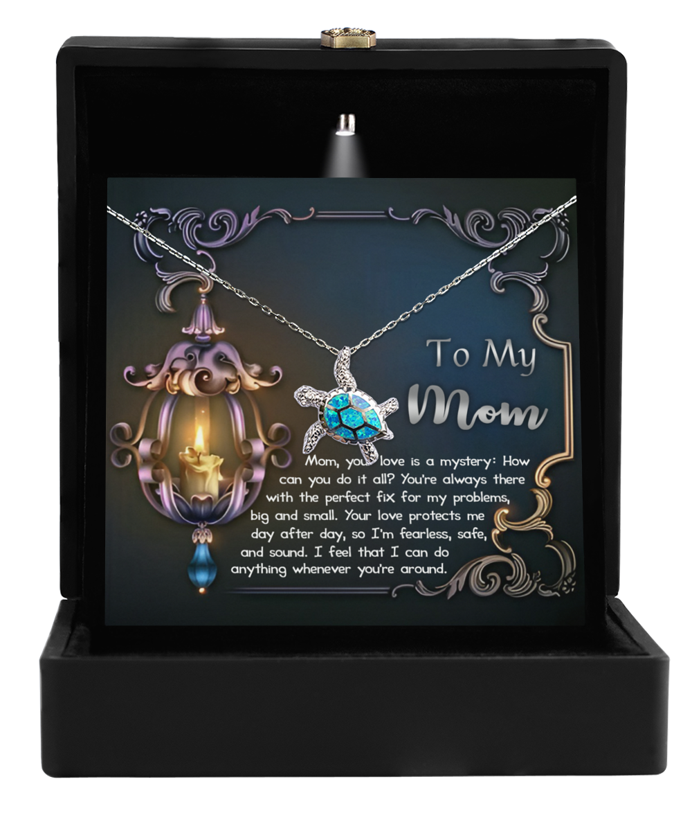 To My Mom - Your Love Is A Mystery - Turtle Necklace
