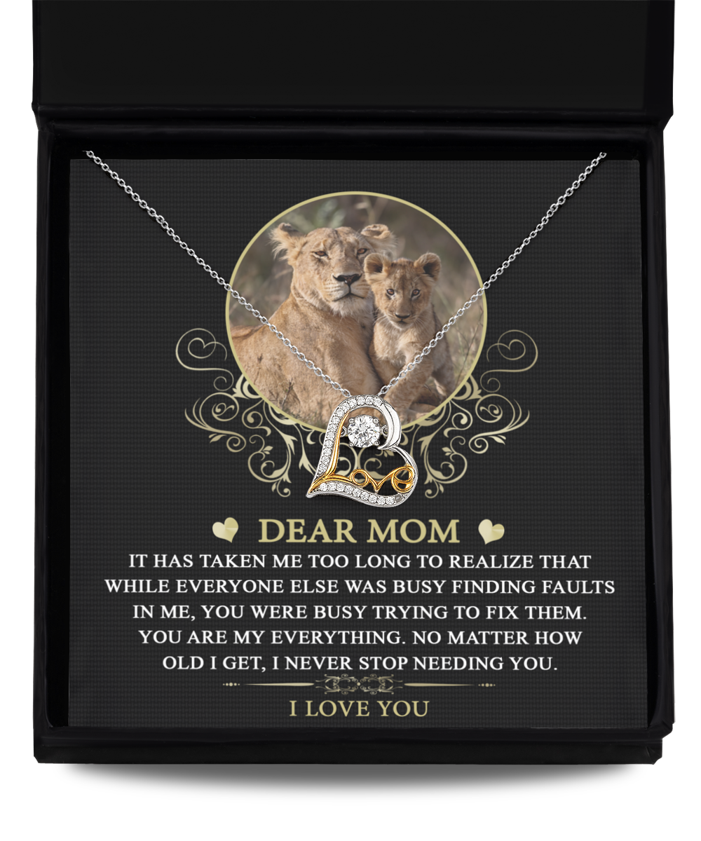 Dear Mom - You Are My Everything - Love Dancing Heart Necklace