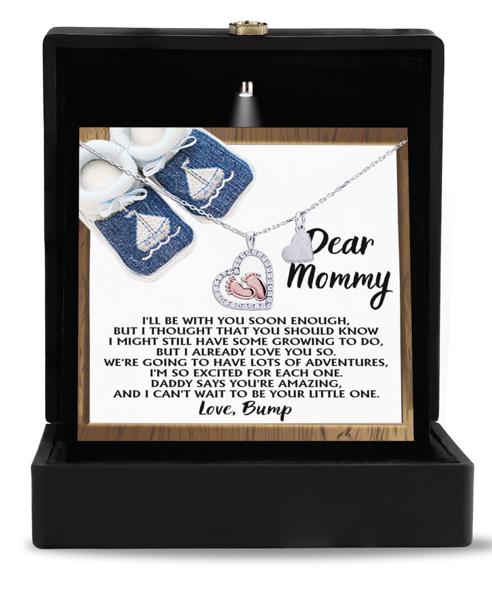 Mom To Be - You're Amazing - Baby Feet Necklace