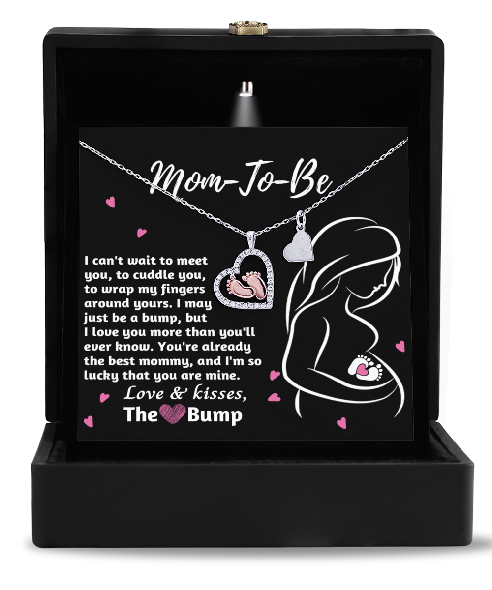 Mama To Be - The Best Mommy - Baby Feet Necklace