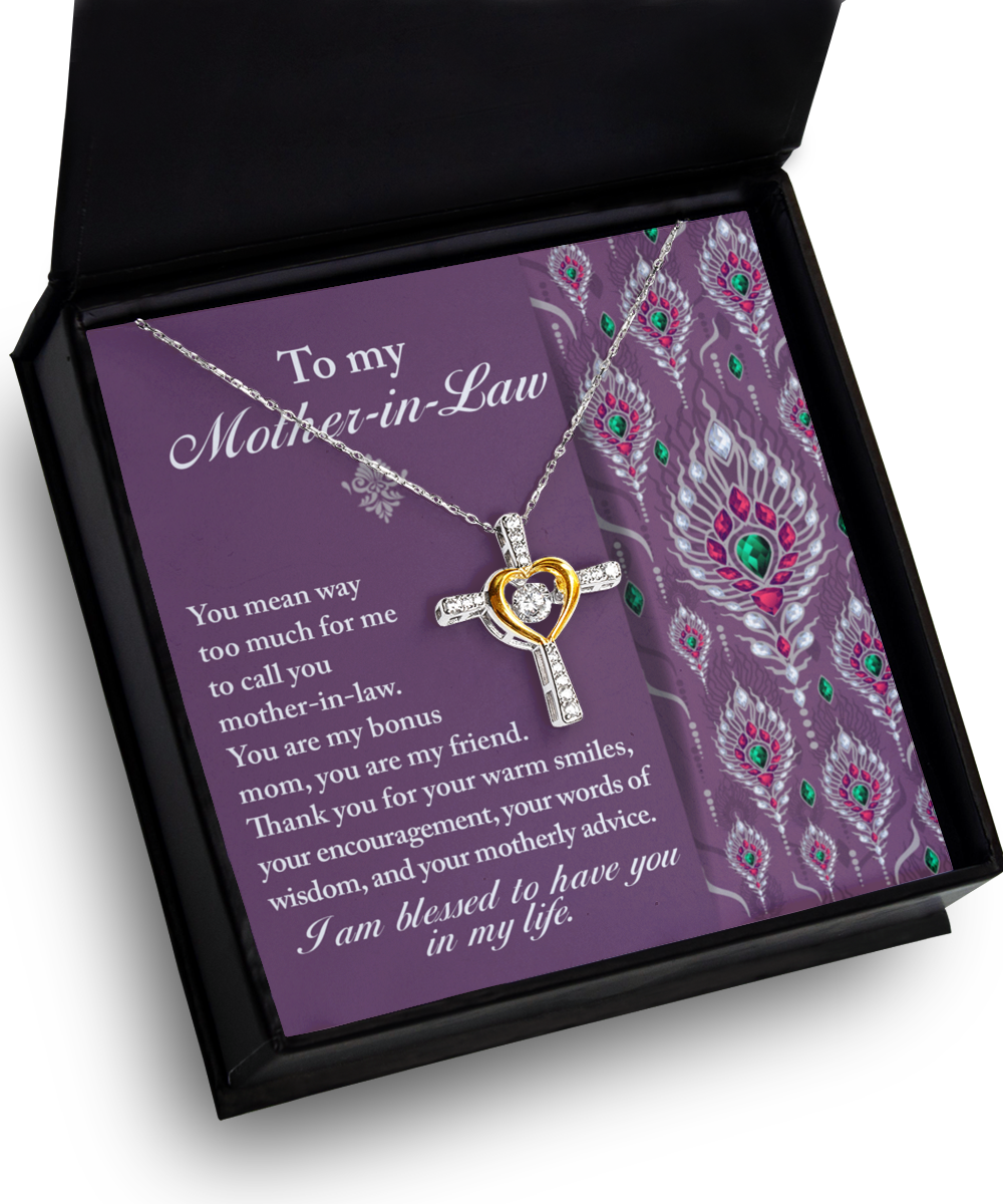 To My Mother-In-Law - Words Of Wisdom - Cross Dancing Necklace