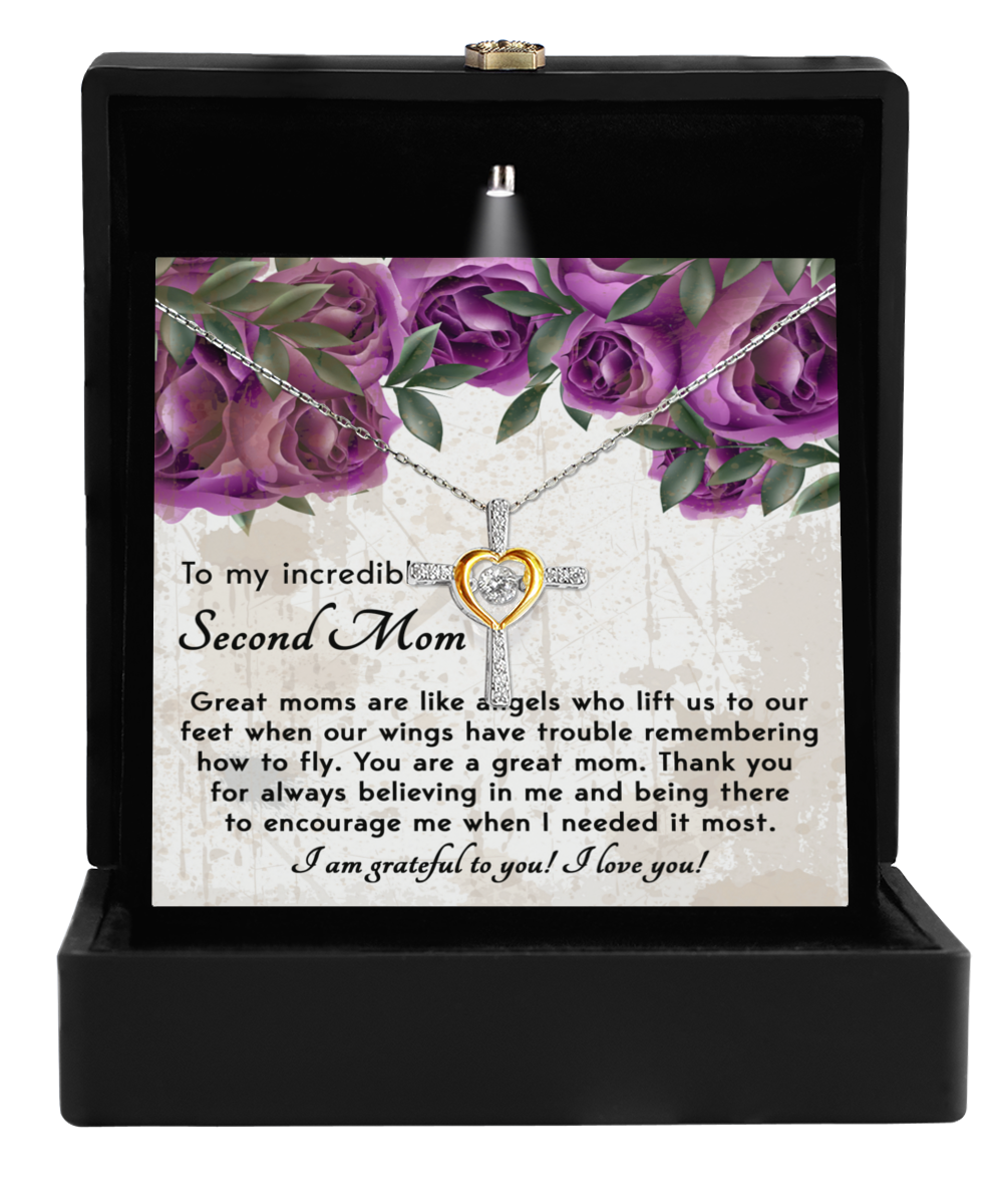 To My Second Mom - I Am Grateful To You - Cross Dancing Necklace