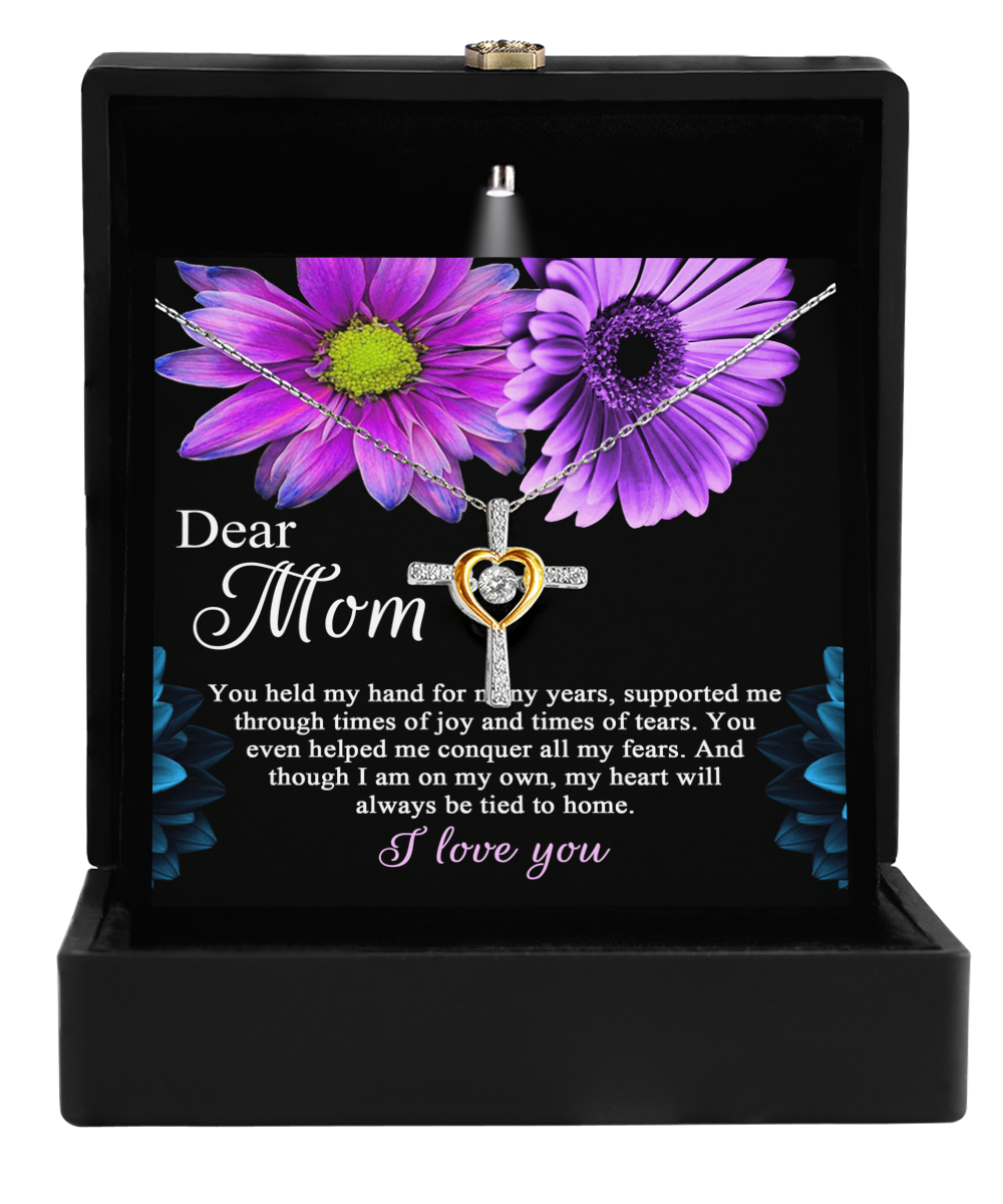 Dear Mom - You Held My Hand For Many Years - Cross Dancing Necklace