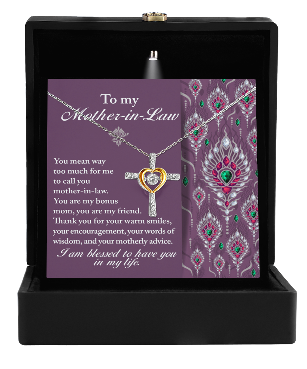 To My Mother-In-Law - Words Of Wisdom - Cross Dancing Necklace