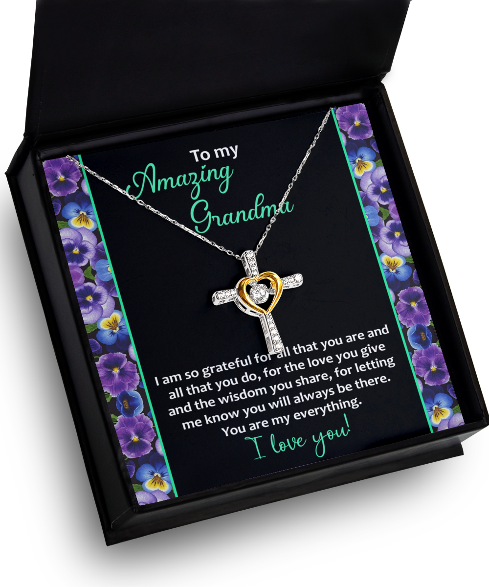 To My Amazing Grandma - You Are My Everything - Cross Dancing Necklace