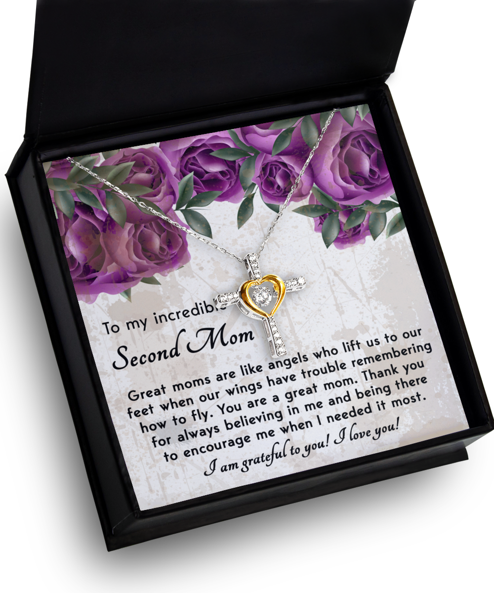 To My Second Mom - I Am Grateful To You - Cross Dancing Necklace