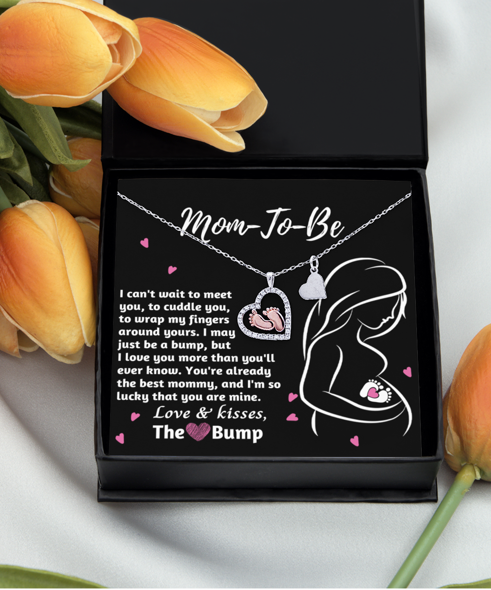 Mama To Be - The Best Mommy - Baby Feet Necklace