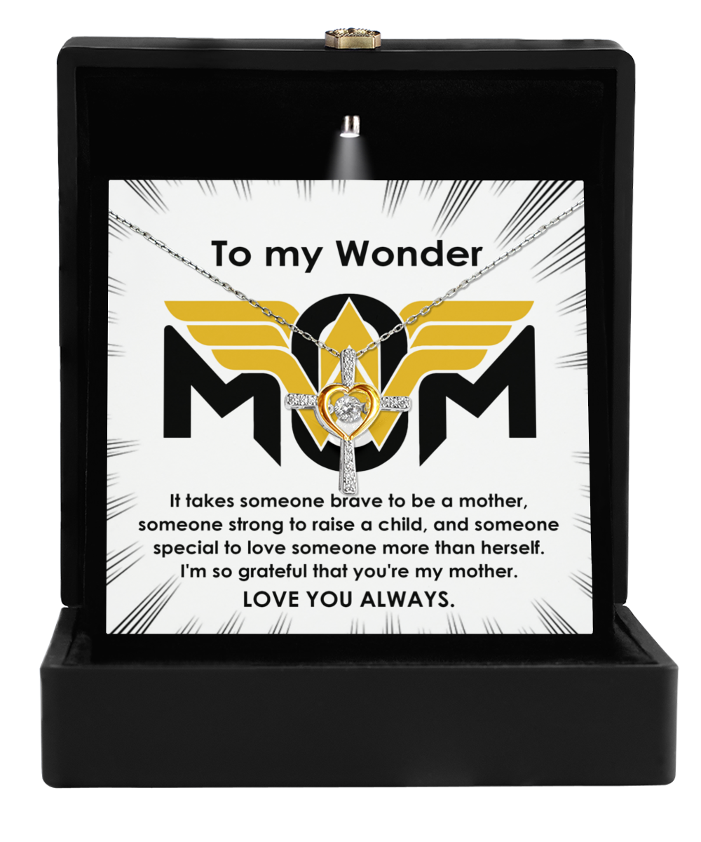 To My Mom - Im So Grateful Your My Mother - Cross Dancing Necklace