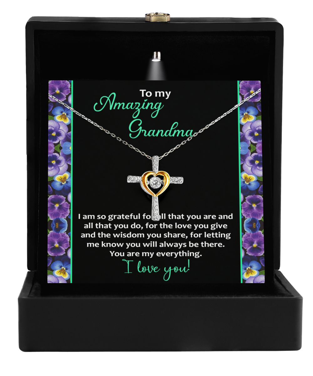 To My Amazing Grandma - You Are My Everything - Cross Dancing Necklace