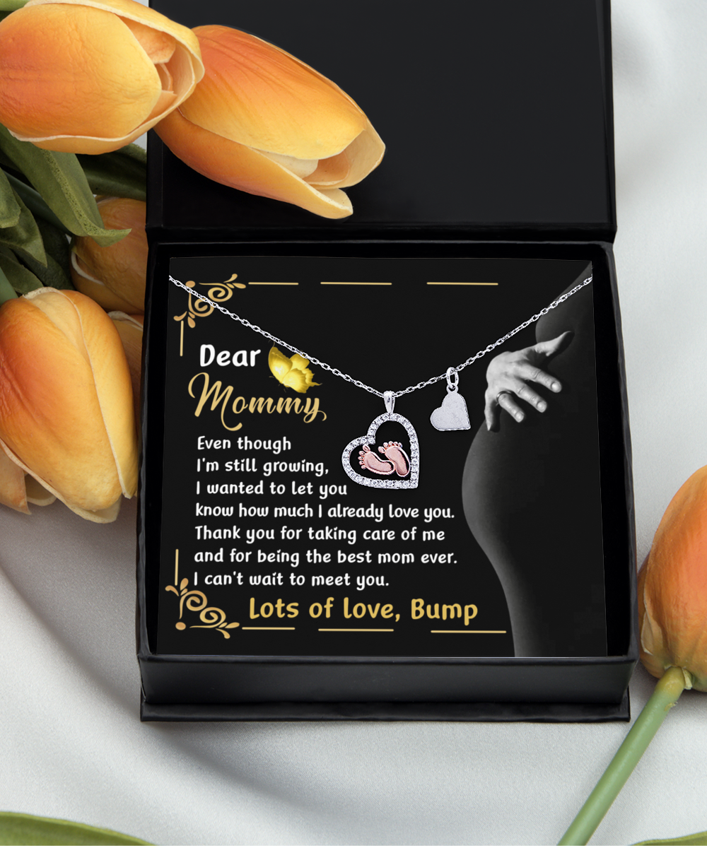 Mama To Be - Best Mom Ever - Baby Feet Necklace