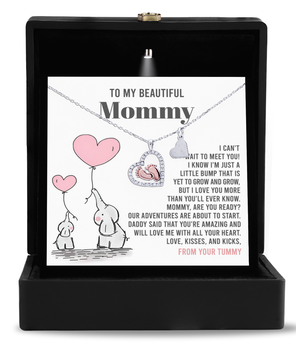 Mama To Be - All Your Heart - Baby Feet Necklace